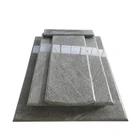 Light grave vase tombstone Grey mist granite slab