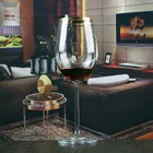 Cheap hand blow gold rimmed wine glasses/goblet bulk crystal glass stemware wholesale
