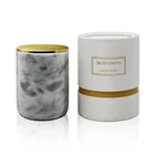 Wholesale Custom Aroma Decorative Luxury Gift Scented Marble Jar Candle