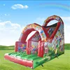 Commercial quality New colorful clown theme inflatable jumping dry slide with climb for indoor