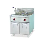 Commercial Kitchen Equipment Professional Chicken Machine Freestanding Type Electric 4 Basket 2 Tank Double Deep Fryer