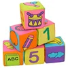BobearToys educational soft plush cube toys safety mirror letters numbers animal building blocks toys