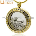 316l stainless steel material gold plated bulk locket charm for sale