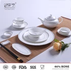 Elegant flower design table ware plates and cups porcelain ceramic unbreakable dinner set for restaurant