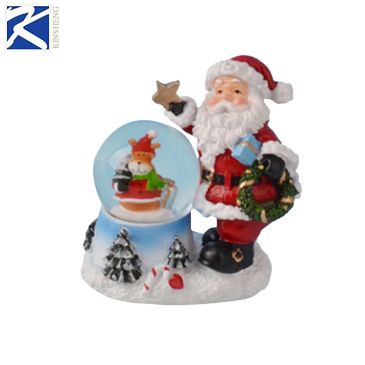 high quality custom christmas souvenir glass resin snow globe