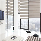 Jacquard triple shade make fabric roman shades Zebra blinds fabric