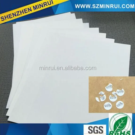 Factory Supply Breakable Security Self Adhesive Destructible Vinyl Paper Matte White Brittle A4 Size Eggshell Paper Material