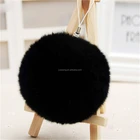 Factory wholesale black rabbit fur pom poms