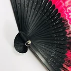 Japanese Folding Fan Fan Japanese Vintage Retro Style Handmade Handheld Folding Black Rib Fan