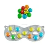Glasses Shape Wrapped Colorful Bean Candy Type Mini Chocolate