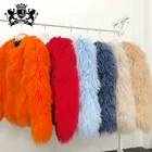 Wholesale Winter Tibet Lamb Fur Jacket Real Mongolian Fur Coat Women