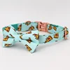 Pizza Bow Tie Dog Collar , Personalized Engraved Dog Collar with All Metal Buckle