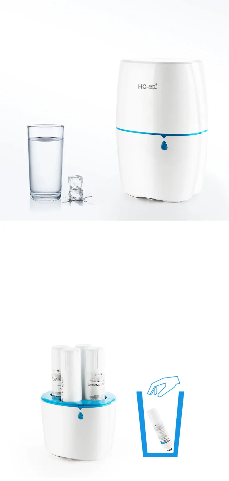 Eco-friendly household water purifier 7 plies filter drinking water purifying for home appliance
