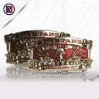 Hot design belt buckle gold plated Custom USA Men's Metal aluminum ratchet belt buckles