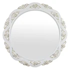 Round Wall Mounted Large Vintage Mirror Antique Decorative Mirror for bathroom carved decorative mirror frame