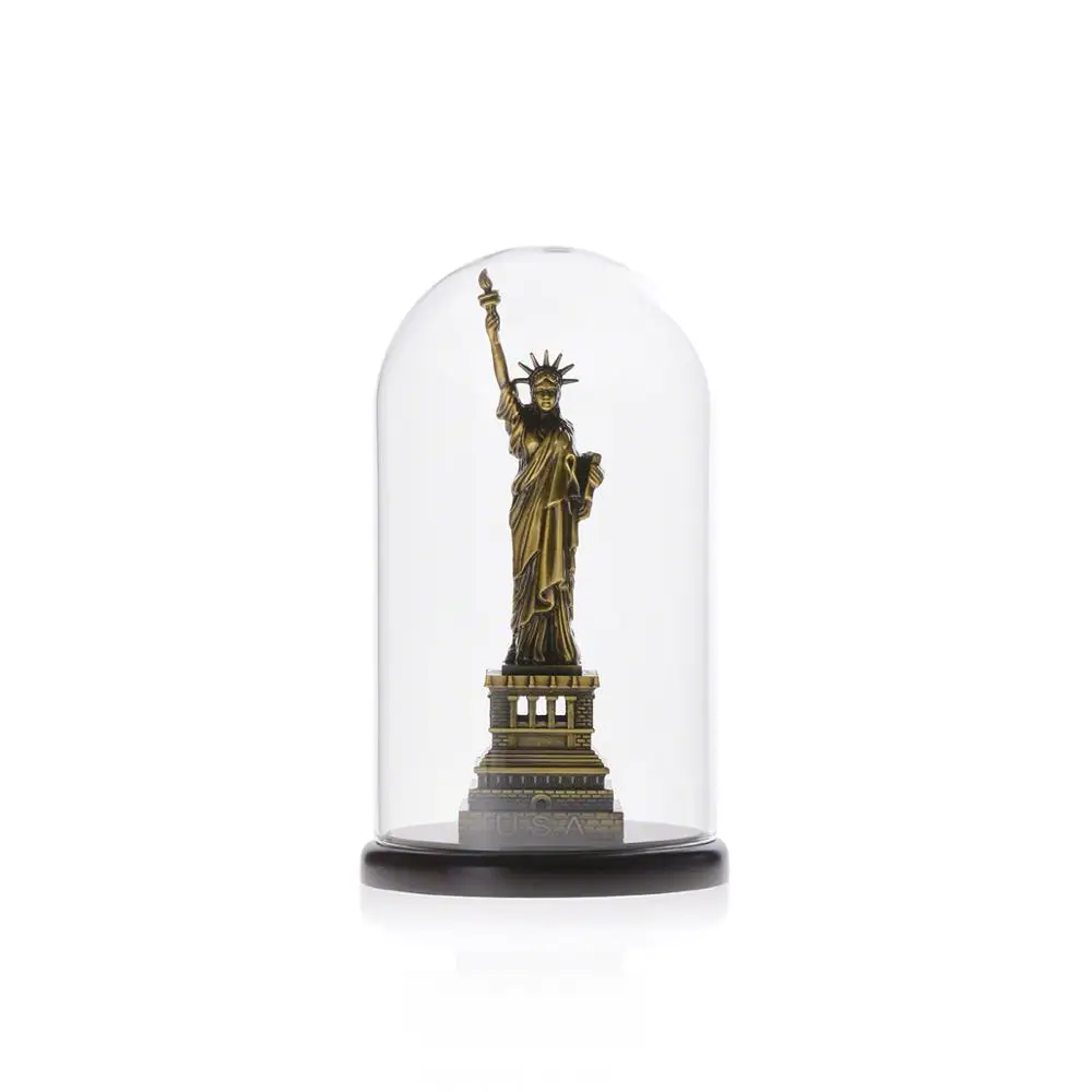 Small Glass Display Dome With Wood Base D10 x H25cm