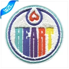3d White embroidery chenille patch applique to custom handmade chenille patches