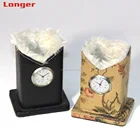 Promotion Gift Heart Shaped Pen Holder with Clock for Promotion