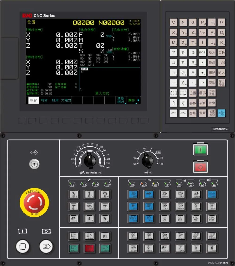 cnc truning machine knd k1000tii control system