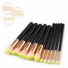10pcs professional make up private label premium synthetic makeup kabuki brush set