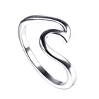 Jewelry Ocean Simple Jewelry Marine Life 925 Sterling Silver Ocean Surf Wave Ring