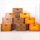 Custom large wooden vintage carton family book clothes storage box