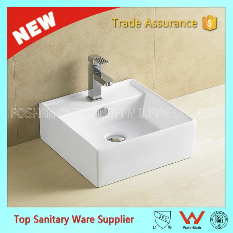 CUPC One Piece Chinese Modern Commercial Ceramic White Bath Sink Price Bathroom Sink and Countertop