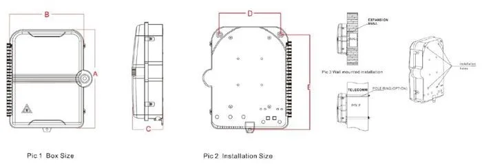 24 Cores wall mounted Fiber optic distribution box