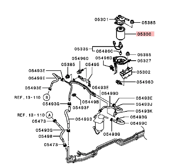Car Fuel Filter For Mitsubishi Triton L200 Kb4t Kb8t 1770a177 Parts