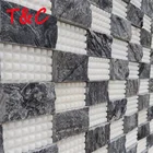 mosaic tile white gold marble mosaic fashion cultured stone mosaic wall cladding