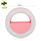 Hot sale LED rechargeable selfie ring light fashion RK14 selfie ring flash light for mobile phone