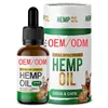 private label 100% natural cbd hemp oil drop extract cold pressed