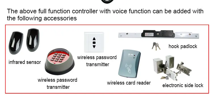 Controlador con el transmisor para el receptor de control remoto del motor de la puerta rodante - ANKUX.COM