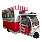 Customized electric mobile tricycle snack food cart /three -wheeled bbq food truck for sale