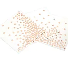 Hot stamp party wood pulp gold foil paper napkins with customized designs paper napkin