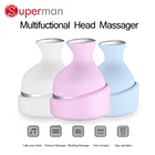 High quality three colors ABS electric battery operated head massager