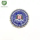 Custom logo single engraved antique gold America challenge coins