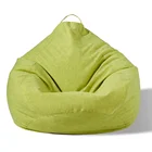 Wholesale High Back Support Lemon Green Beanbag Sofa