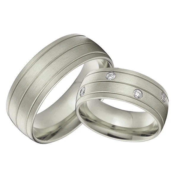 custom bridal pair alliance 8mm white gold color wedding bands sets titanium rings jewelry