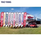 Online Shop Colorful Large Feather Flag Banner Printing