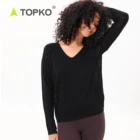 TOPKO High Quality Wholesale Women Wool Sweater Sports Wear