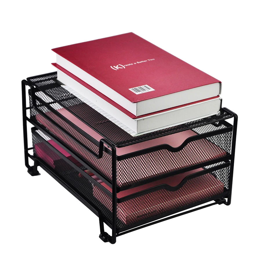 school office stationery desktop table metal mesh
