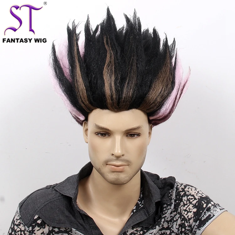 Black Mix Pink Adults Crazy Updo Spiky Big Troll Costume Wig Buy