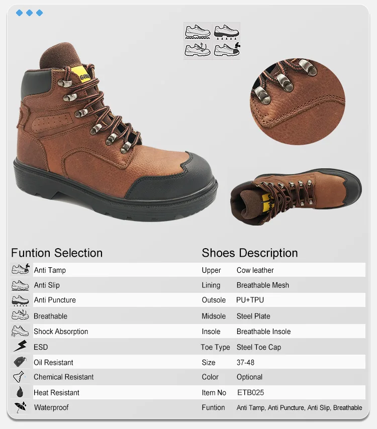 heat resistant steel toe boots