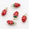 Strawberry Shaped Charm Beads Pendants Beads with Shackle for Making Necklaces Bracelets Earrings