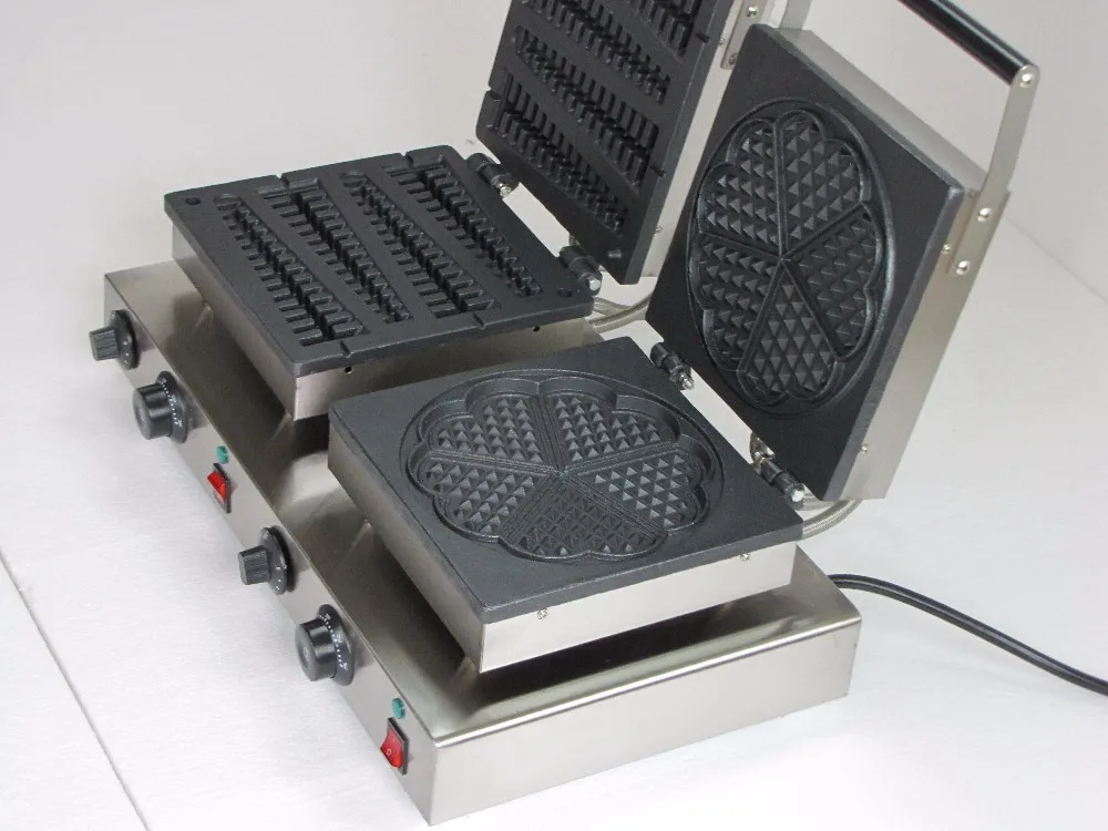 Stainless Steel double waffle maker / lolly waffle maker / heart waffle maker