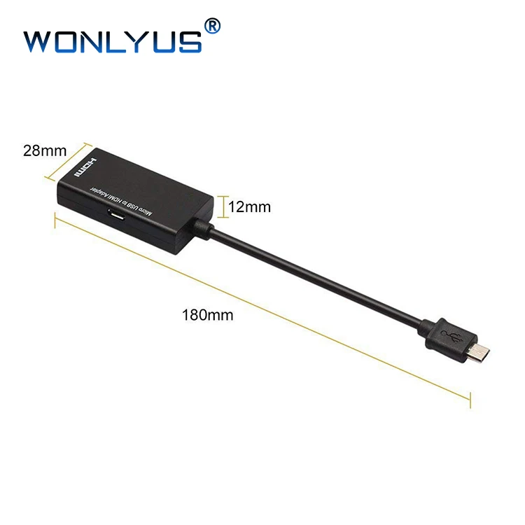 Micro USB to HDMI Cable Adapter,Mirco to HDMI 1080P Video Graphic Converter, Compatible with Samsung Galaxy S5, S4, S3 etc - ANKUX.COM