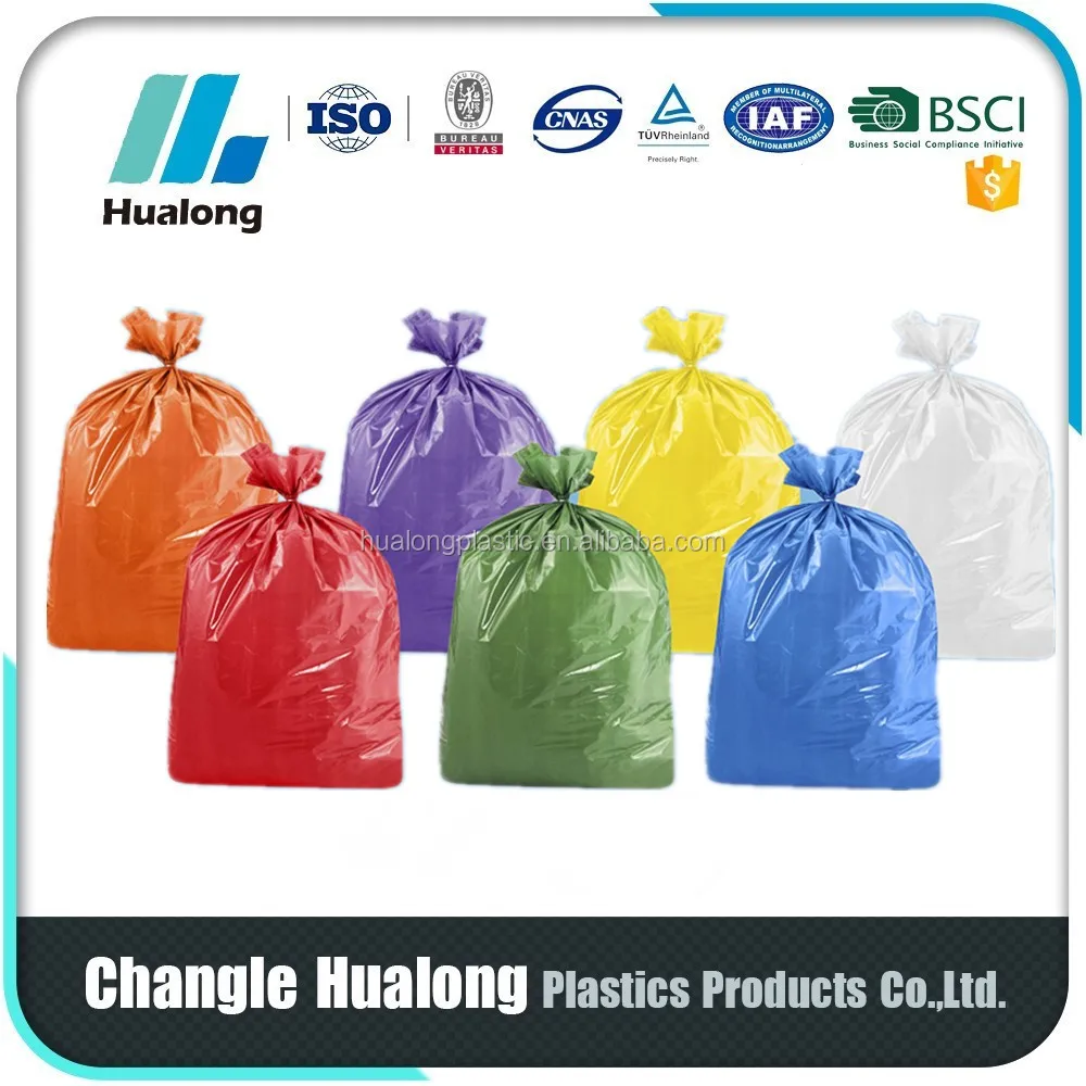 professional factory supply good price colored trash bag garbage