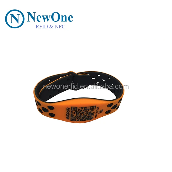 customized unique qr code url code nfc rfid wristband silicone