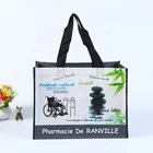 Cheap Heavy Duty Durable Fabric Reusable Tote Carry Non Woven Shopping Bags With Custom Logo Printed